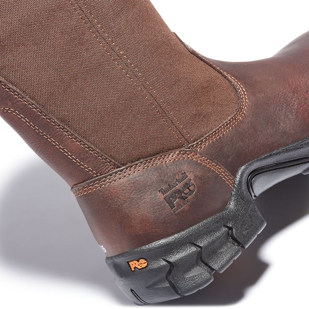 Botas Pro Timberland Hombre Pro Excave Wellington Steel Toe Marrones - Chile WKM-594670